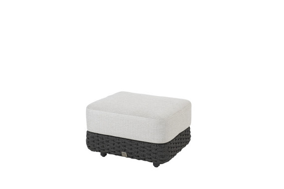 Saint-Tropez footstool with cushion Anthracite