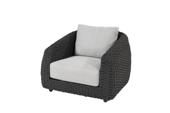 Saint-Tropez living chair anthracite with 2 cushions Anthracite