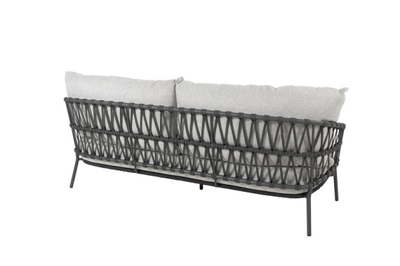 Calpi living bench 3 seater with 3 cushions Anthracite afbeelding 2