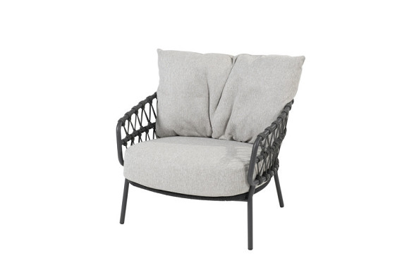 Calpi living chair anthracite with 2 cushions Anthracite