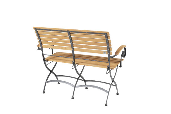 Bellini folding bench 2 seater with arm Teak afbeelding 2