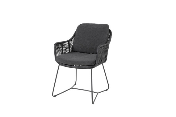 Belmond dining chair anthracite with 2 cushions Anthracite - Colour cushions: Black Venao 093