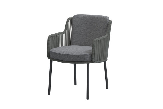 Bernini dining chair Platinum with 2 cushions Platinum
