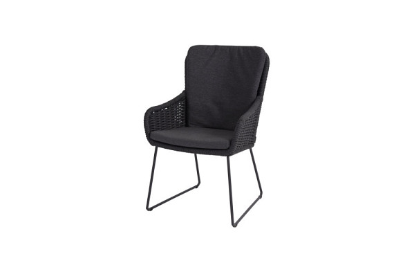 Wing dining chair with cushion Anthracite