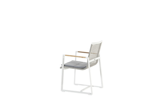 Pandino dining chair with cushion White afbeelding 2