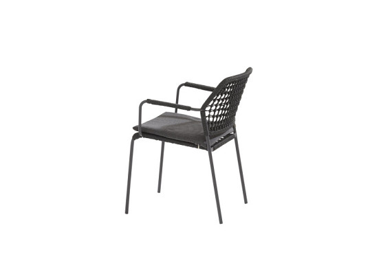 Barista stacking chair Anthracite with cushion  Anthracite - Colour cushions: Black Venao 093 - Showroommodel OP=OP afbeelding 2