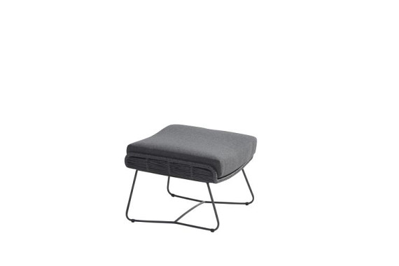 Belmond footstool with cushion Anthracite - Colour cushions: Black Venao 093 afbeelding 2