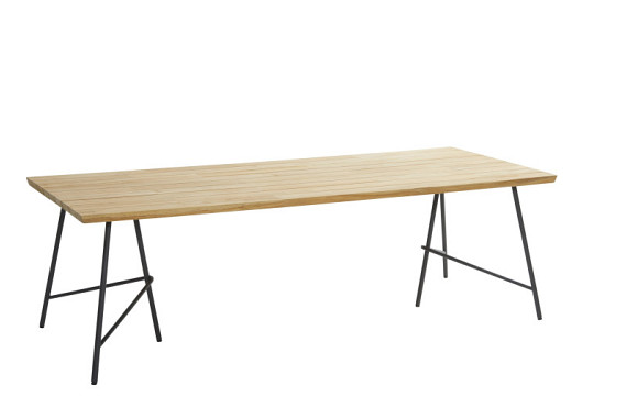 Lano dining table 240 X 100 X 75 cm. Natural teak  Teak afbeelding 2