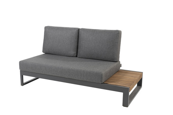 Kioto modular 2 s-bench LEFT + RIGHT anthracite with 3 cushions Anthracite