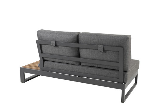 Kioto modular 2 s-bench LEFT + RIGHT anthracite with 3 cushions Anthracite afbeelding 2