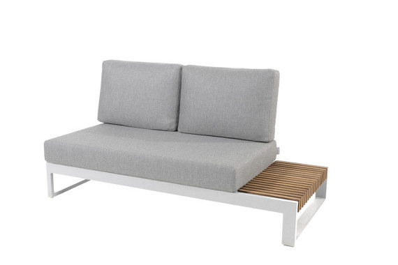 Kioto modular 2 s-bench LEFT + RIGHT white with 3 cushions White afbeelding 2