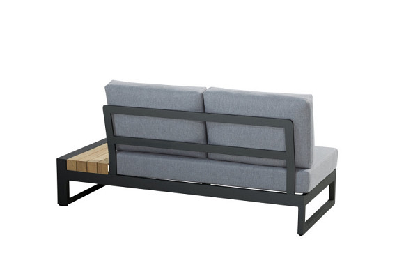Matisse modular 2 seater bench LEFT AND RIGHT with 3 cushions Anthracite - Showroommodel OP=OP afbeelding 2