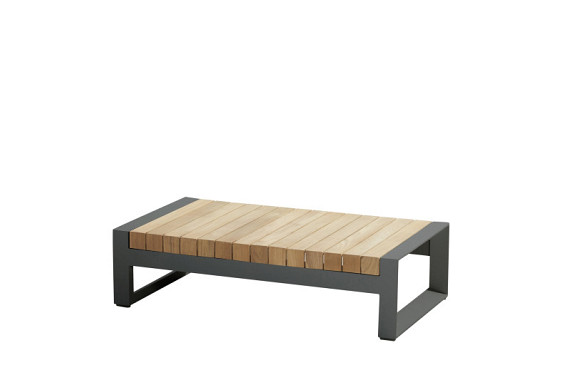 Matisse coffee table teak 120x65cm Anthracite - Showroommodel OP=OP