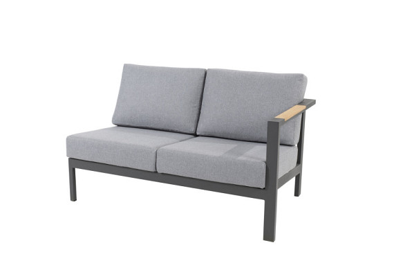 Ginger mod. 2 seater bench Left + Right  Anthracite with 3 cushions Anthracite