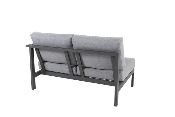 Ginger mod. 2 seater bench Left + Right  Anthracite with 3 cushions Anthracite afbeelding 2