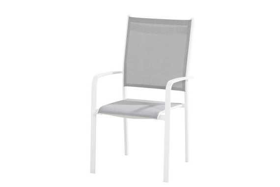 Tosca high back dining chair stackable White