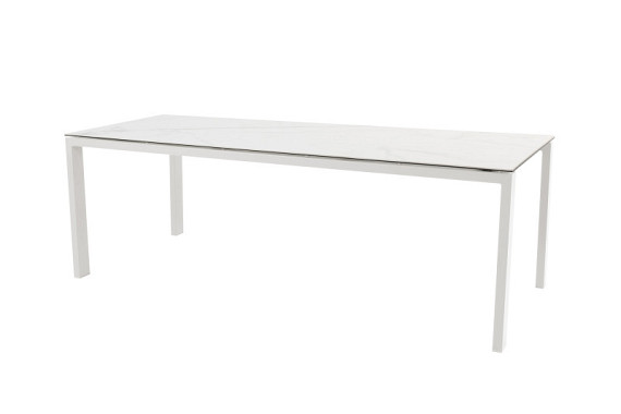 Lafite floating table ceramic White 8 mm 220 x 95 cm. White