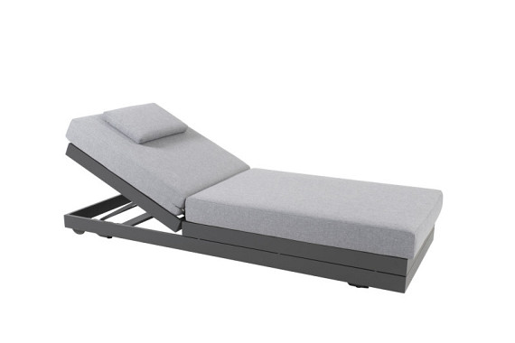 Cali sunbed anthracite with cushion Anthracite afbeelding 2