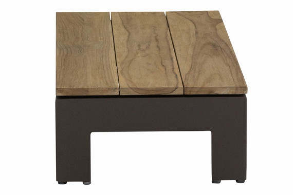 Sticks and More coffee table 87x44x23h cm, base alu Black, teak top Natural (94032080) - Showroommodel OP=OP