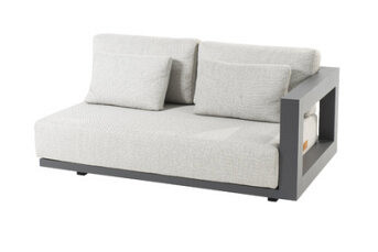 Metropolitan 2.5 seater bench left arm with 5 cushions Anthracite afbeelding 3