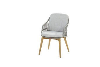 Sempre dining chair Teak Silver Grey with 2 cushions  Silver Grey afbeelding 3